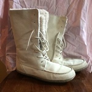 Faux Shearling moccasin boots